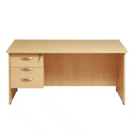 مكتب مقاس 120 × 60 سم خشب إسباني مع وحدة أدراج 3 درج