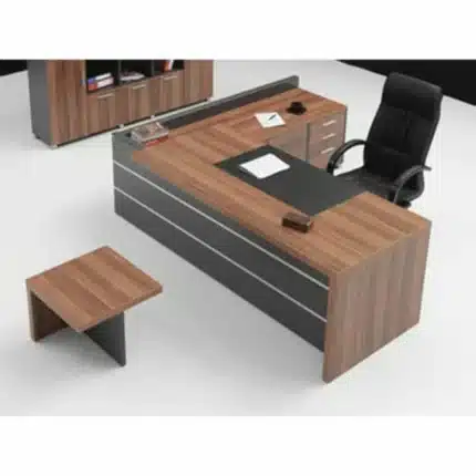 مكتب مدير مقاس 2 متر خشب إسباني مع ترابيزة جانبية