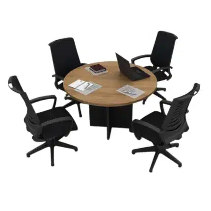 ترابيزة اجتماعات دائرية خشب إسباني – قطر 120 سم